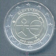 Monedas antiguas de Europa: ESLOVAQUIA 2 EUROS 2009 10º ANIV. DEL EURO EMU. Lote 299390988