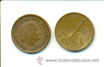 Monedas antiguas de Europa: 4-1386. Moneda Holanda 1 Cent. 1960. BC - Foto 1