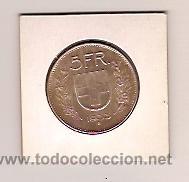 Monedas antiguas de Europa: MONEDA 5 FRANCOS SUIZOS 1933 PLATA
