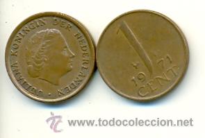 Monedas antiguas de Europa: 4-1394. Moneda Holanda. 1 Cent. 1971. BC - Foto 1