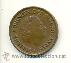 Monedas antiguas de Europa: 4-1400. Moneda Holanda. 5 Cent. 1957. BC - Foto 1