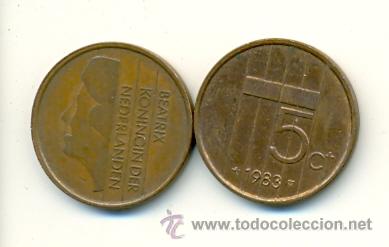 Monedas antiguas de Europa: 4-1410. Moneda Holanda. 5 Cent. 1983. BC - Foto 1