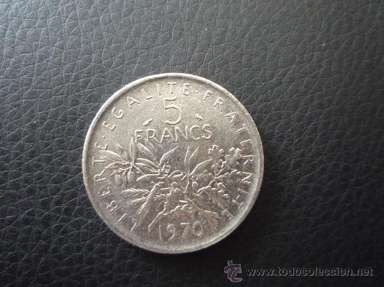 Monedas antiguas de Europa: 5 FRANCOS DE FRANCIA DE 1970. - Foto 1