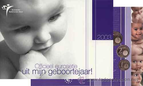 Monedas antiguas de Europa: Cartera Holanda 2003 baby - Foto 1