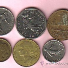 Monedas antiguas de Europa: FRANCIA - LOTE DE 6 MONEDAS (VER FOTOGRAFIAS)