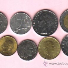 Monedas antiguas de Europa: ITALIA - LOTE DE 8 MONEDAS DIFERENTES (VER FOTOGRAFIAS)