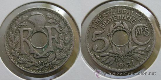 Monedas antiguas de Europa: FRANCIA 5 CENTIMOS 1931 - Foto 1