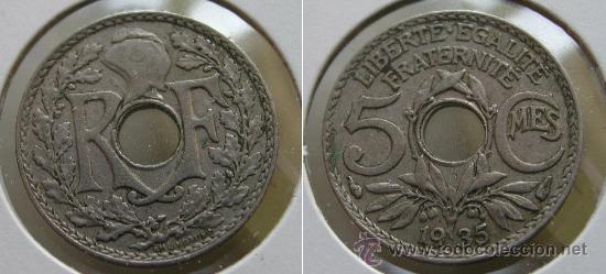 Monedas antiguas de Europa: FRANCIA 5 CENTIMOS 1935 - Foto 1