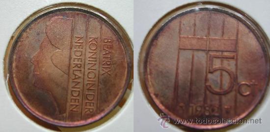 Monedas antiguas de Europa: HOLANDA 5 CENTS CENTIMOS 1982 - Foto 1