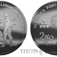 Monedas antiguas de Europa: PORTUGAL 2010 2,5 EUROS BICENTENARIO DE LINHAS DE TORRES. Lote 308048218