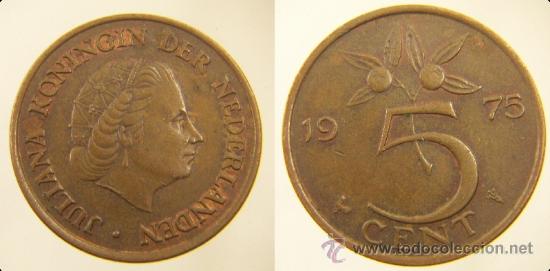 Monedas antiguas de Europa: MONEDA 5 CENT (HOLANDA) 1975 - Foto 1
