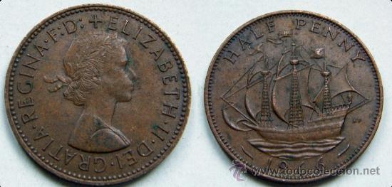 Monedas antiguas de Europa: INGLATERRA HALF PENNY A&Ntilde;O 1966 - Foto 1
