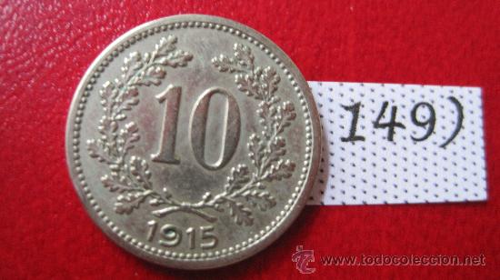 Monedas antiguas de Europa: Austria 10 heller 1915 - Foto 1