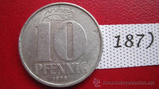 Monete antiche di Europa: Alemania comunista ( RDA , DDR ) 10 pfennig 1978 A   MBC
