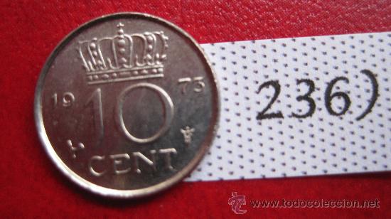 Monedas antiguas de Europa: Holanda 10 centimos 1973  MBC - Foto 2