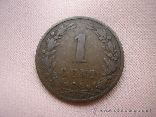 Monedas antiguas de Europa: 1 cent - Holanda - 1899 - Foto 2