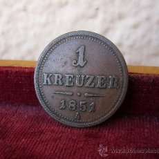 Monedas antiguas de Europa: AUSTRIA - 1 KREUZER 1851. Lote 27661309