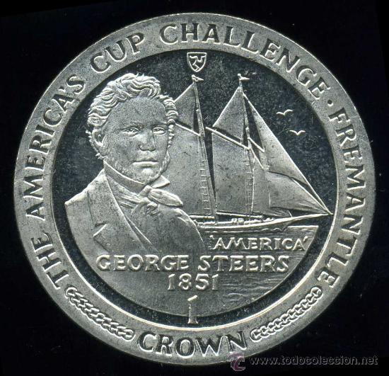 Monedas antiguas de Europa: ISLA DE MAN : 1 Corona 1987 - Foto 1
