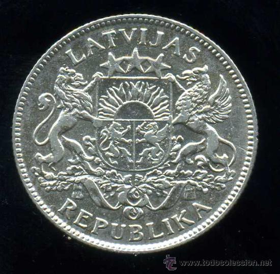 Monedas antiguas de Europa: LETONIA : 2 LATI 1926 - (PLATA) - Foto 1