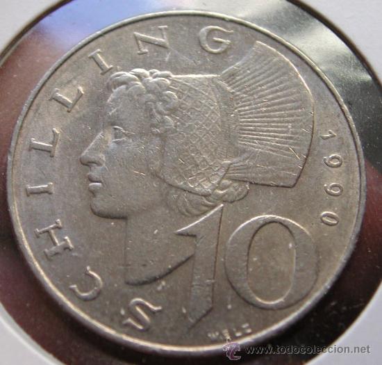 Monedas antiguas de Europa: AUSTRIA 10 SCHILLING CHELIN 1990 - Foto 1