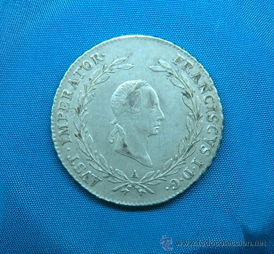 Old Coins of Europe: MONEDA 20 KREUZER - A&Ntilde;O 1828 - EMISI&Oacute;N DE VIENA - FRANCISCO I - 20 CRUZADOS DE PLATA - AUSTRIA