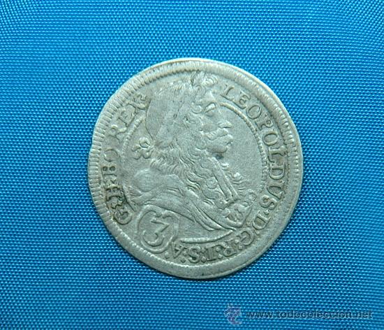 Moedas antigas da Europa: MONEDA 3 KREUZER - A&Ntilde;O 1698 - EMISI&Oacute;N DE STIRIA - LEOPOLDO I - 3 CRUZADOS DE PLATA - AUSTRIA