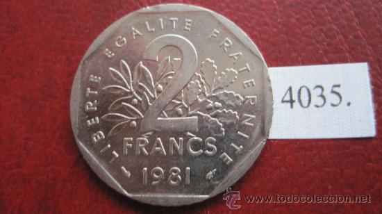 Monedas antiguas de Europa: Francia , 2  francos  1981 - Foto 2