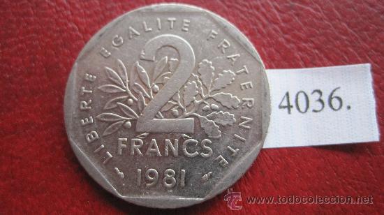 Monedas antiguas de Europa: Francia , 2  francos  1981 - Foto 2