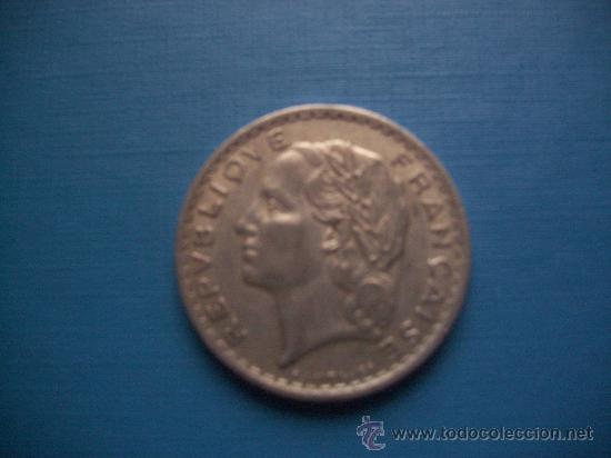 Monedas antiguas de Europa: FRANCIA: 5 FRANCOS 1950 - Foto 1