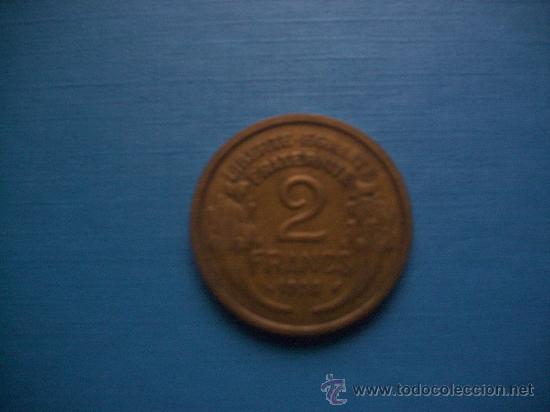 Monedas antiguas de Europa: FRANCIA: 2 FRANCOS 1936 - Foto 1