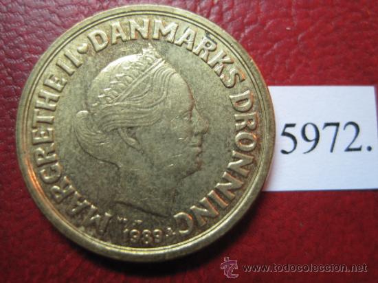 Monedas antiguas de Europa: Dinamarca ,  10  coronas  1989 , CuNi - Foto 1