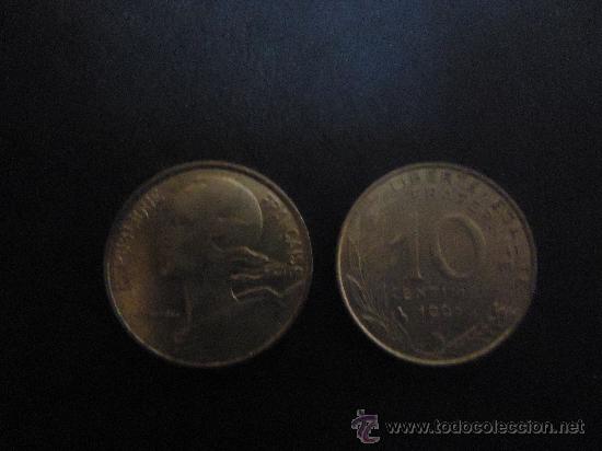 Monedas antiguas de Europa: N9 FRANCIA 10 C&Eacute;NTIMOS 1996 - Foto 1