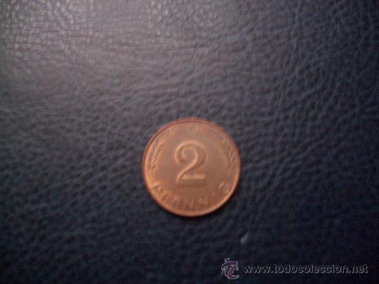 Alte M&uuml;nzen aus Europa: ALEMANIA - 2 PFENNIG 1974-J