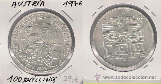 moneda de 100 chelines de austria de 1976. plat - Comprar Monedas