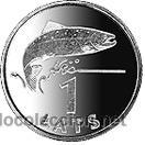 Monedas antiguas de Europa: Letonia 2008 1 lats salmon - Foto 1