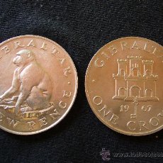 Monedas antiguas de Europa: LOTE DE 2 MONEDAS DE GIBRALTAR