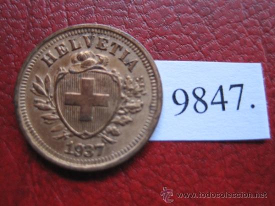 Monedas antiguas de Europa: Suiza , 1 rappen, centimo 1937 B - Foto 1