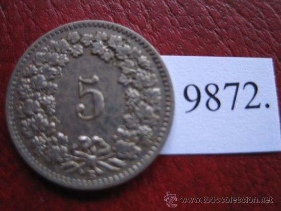 Monedas antiguas de Europa: Suiza , 5 rappen, centimos , 1908 B - Foto 2