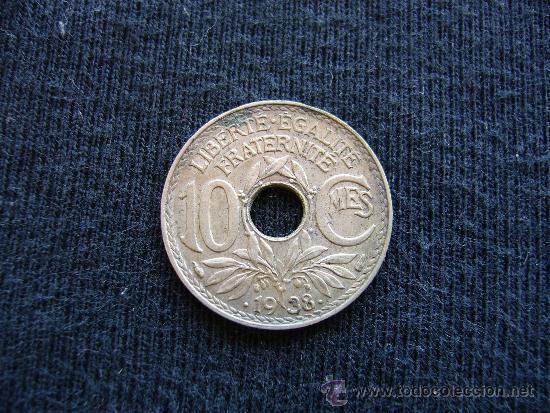 Monedas antiguas de Europa: Francia 10 Centimos 1938 - Foto 1