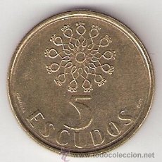 Monedas antiguas de Europa: MONEDA 5 ESCUDOS - PORTUGAL AÑO 1990. EBC
