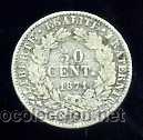 Monedas antiguas de Europa: FRANCIA : 50 Cent. 1871 A(Plata) - Foto 2