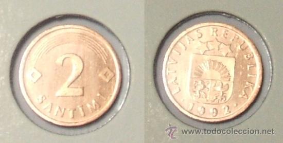 Monedas antiguas de Europa: KM# 21 - Letonia - 2 Centimos - 1992 - (Uncirculated) - Foto 1