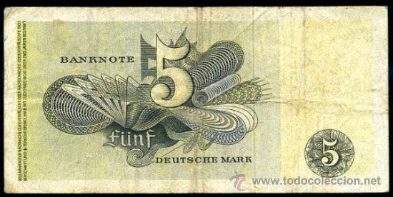 Monedas antiguas de Europa: ALEMANIA : 5 Marcos 9/12/48 Pick 13 MBC - Foto 2