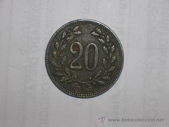 Monedas antiguas de Europa: AUSTRIA 20 HELLER 1918(1229) - Foto 1