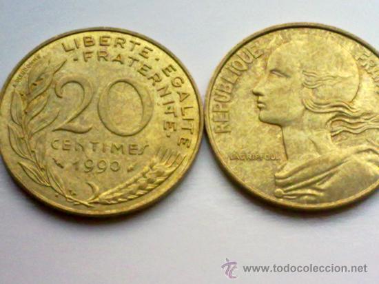 Monedas antiguas de Europa: FRANCIA 20 CENTIMOS 1990 - Foto 1