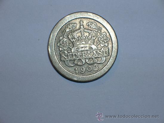 Monedas antiguas de Europa: Holanda 5 c&eacute;ntimos 1908 (2860) - Foto 1