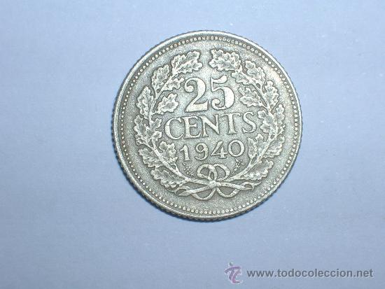 Monedas antiguas de Europa: holanda 25 c&eacute;ntimos 1940 (34) - Foto 2