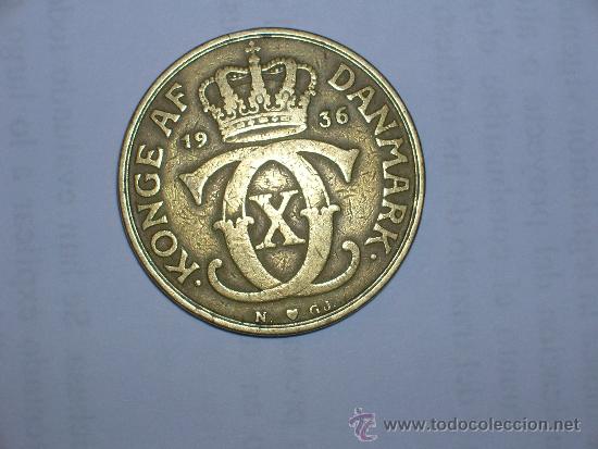 Monedas antiguas de Europa: dinamarca 2 coronas 1936 (2073) - Foto 1