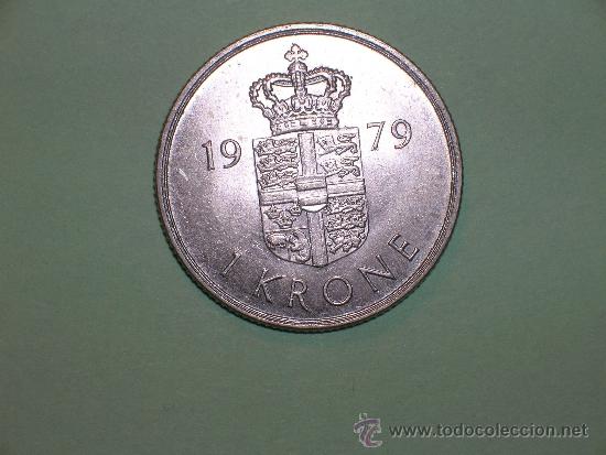 Monedas antiguas de Europa: dinamarca 1 corona 1979 (2247) - Foto 1