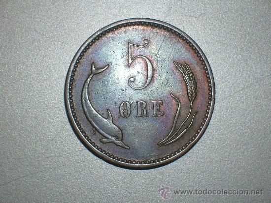 Monedas antiguas de Europa: dinamarca 5 ore 1906 (2139) - Foto 2
